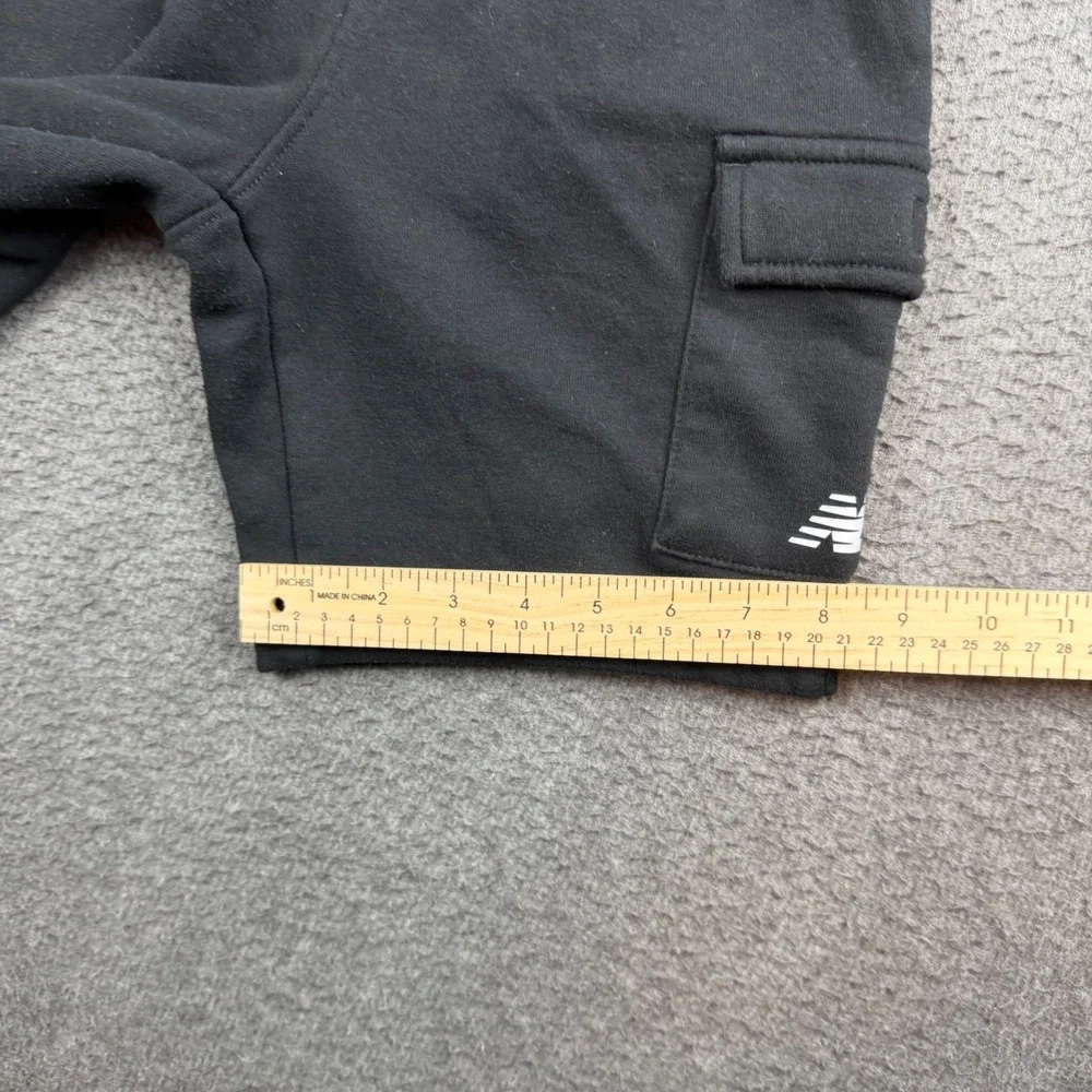 New Balance Shorts Kids Size 10 Black Knit Fleece Logo Athletic